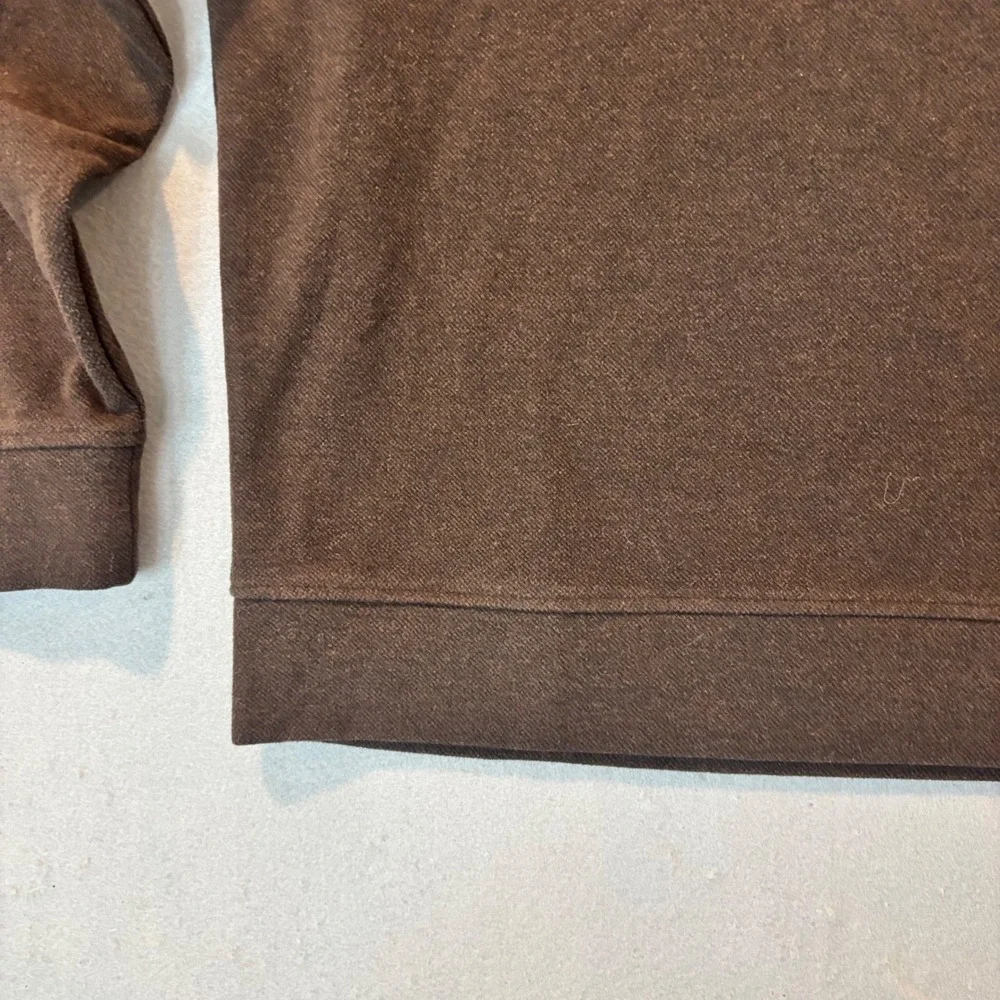 Jachs NY Mens Brown Wool Blend Crewneck Sweatshirt Pullover Size M 1799235